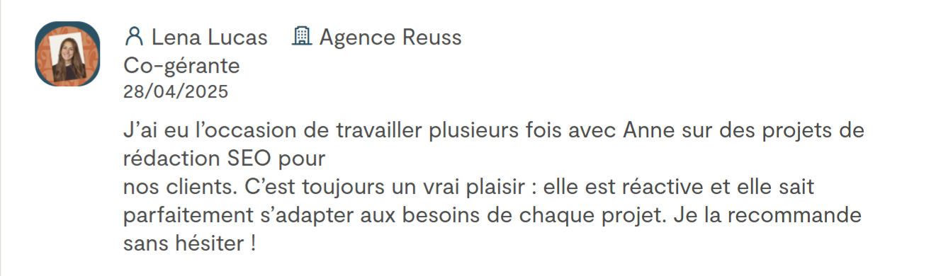 anne durdek experte seo avis agence reuss